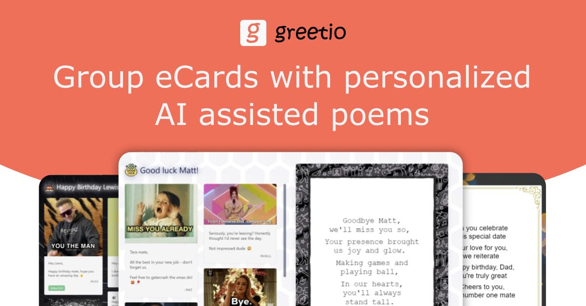 All the features at a great price - create your poem, customize your eCard, and allow guests to add messages and gift contributions Get 5 eCards for t